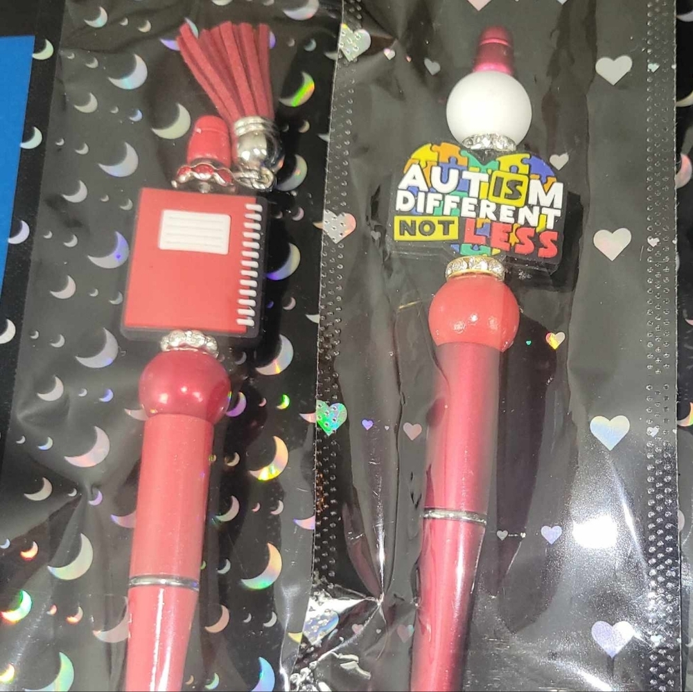 Home made pens and badges